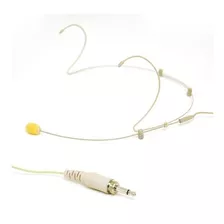 Microfone Com Fio Headset Omnidirecional Kadosh K82 P2 Rosca Cor Bege