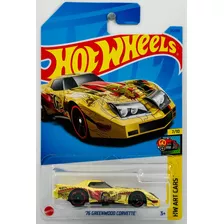 Hot Wheels # 7/10 - '76 Greenwood Corvette - 1/64 - Hkh52