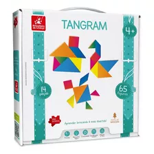 Jogo Brinquedo Pedagogico Mdf Tangram Matematica 62 Peças