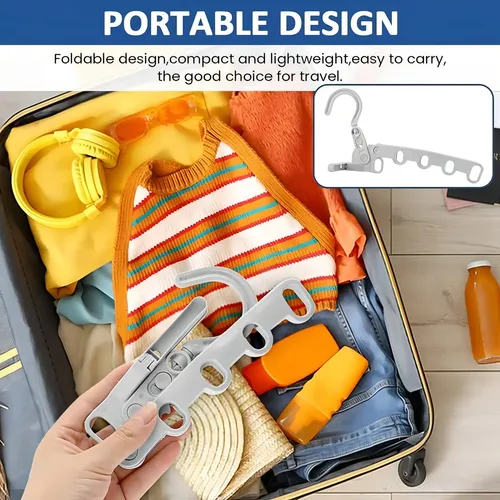 Percha Plegable Para Viaje X6 Unidades Aquaflex Blanco