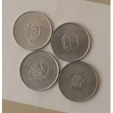 Lote De 4 Monedas 500 Australes Argentina
