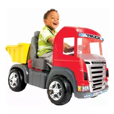 Mini Caminhão Truck Pedal Infantil Capacete Magic Toys 9300