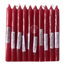 Velas Lisas Rojo Esotericas Pack De 10