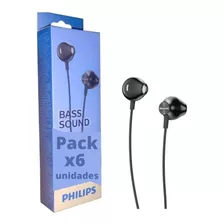 Pack X6 Auriculares Para Celular O Pc Cable In Ear Philips