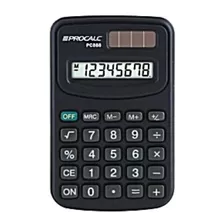 Calculadora Pessoal Procalc Pc888 8 Digitos Preta Cor Azul-turquesa