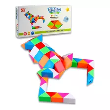 Qiyi Magic Snake Cube 72 Bloques Serpiente Mágica Multicolor