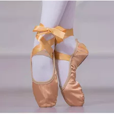 Zapatilla De Ballet De Lona Con Liston
