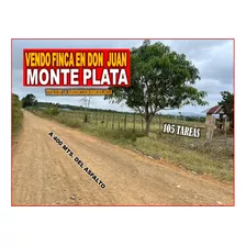 Vendo Super Finca De 105 Tareas A 300 Mts. De La Carretera En Don Juan, Monte Plata, Rd$6,500,000.00