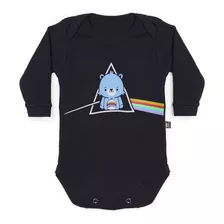 Roupa De Bebê Pink Floyd Bear Side Preta