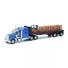 Kenworth Flatbed W - Carretilla Elevadora Y Pallet De New Ra