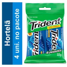 Goma De Mascar Sabor Hortelã Trident 32g Com 4 Unidades