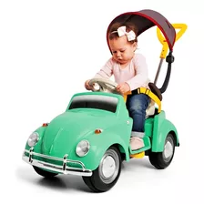 Carrinho De Passeio Andador Fusquinha Com Capota Bubblecar Cor Verde