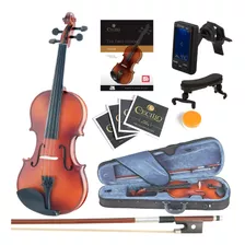 Set De Violín Mendini Tamaño 3/4 De Madera Maciza