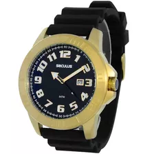 Relogio Seculus Masculino 20933gpsvdu2 Dourado Preto