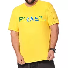 Kit 2 Camisetas Brasil Plus Size G1 G2 G3 Amarela Seleção