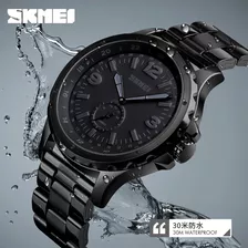 Reloj Acero Skmei 1513 Caballeros Black