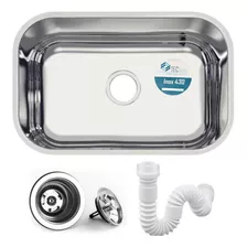 Cuba Inox Pia Cozinha Gourmet N1 430 47x30x14 Válvula Sifão