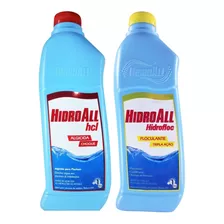 Kit Hidroall Clarificante (1 L) Algicida De Choque (1 L)
