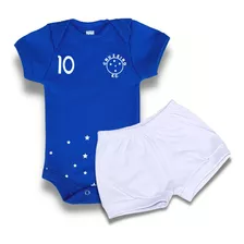 Body Time Cruzeiro Futebol Conjunto Body Short 100% Algodão