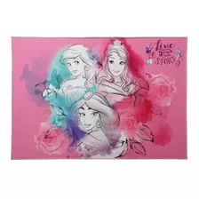 Tapete Infantil Quarto Princesas Da Disney Aquarela 70x100cm