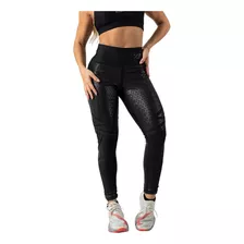 Lycra Efecto Cuero Leguins Deportivo Entrenamiento Fitness 