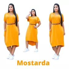 Vestido Mullet Manga Curta Gola V Gestante Plus Size Paris 