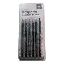 Set Lápices Núcleo Grafito Carbonilla Artmate X6