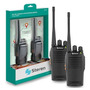 Baofeng 2 Radios Pofung Mp31 Uhf Con Manos Libres Set-2 Color Negro