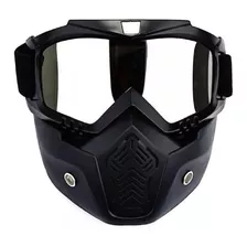 Óculos Máscara Moto Capacete Aberto Modelo Pilot Espelhado