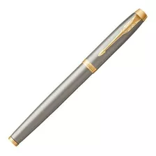 Lapicera Rollerball Parker Im Metal Plateada Con Dorado Color De La Tinta Negra Color Del Exterior Plateado/dorado