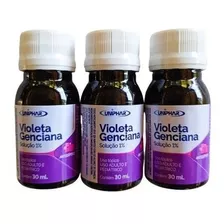 Kit 3x - Violeta Genciana Solução 1% 30ml Uniphar