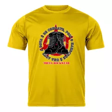 Camiseta Infantil Algodão Treta Rockwear Bota De Combate