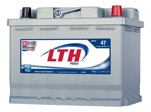 Bateria Lth Agm Hyundai Elantra Gls Premium 2018 - L-47-660 Foto 2