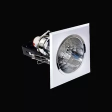 Spot Embutir Aço Quadrado Branco Refletivo Lamp. E-27 110v/220v