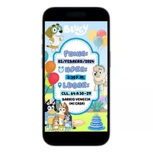 Tarjeta Digital En Video Personalizada De Bluey