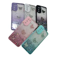 Funda Para Motorola G52 ( Mariposas Con Brillos)