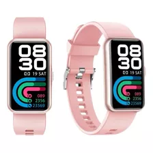 Reloj Inteligente Smartwatch Rosa Para Dama Pantalla Táctil 