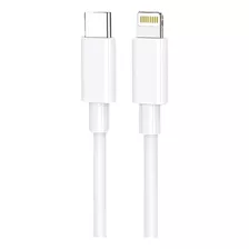 Cable Tipo C Para iPhone Fujitel 12w 1.2 Mts Blanco 