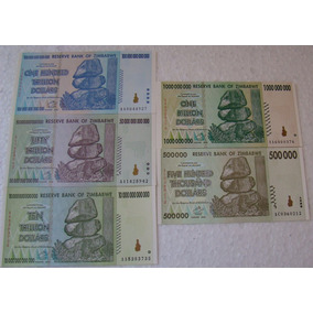 Notas De 100 Reais Raras Cédulas No Mercado Livre Brasil 5 Cédulas Do Zimbábue Até 100 Trilhoes Dolares Notas Raras