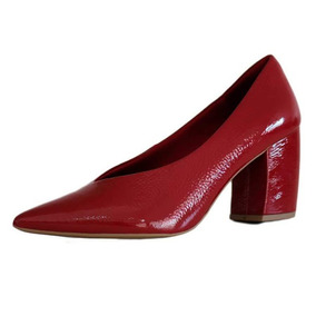 scarpin vermelho usaflex