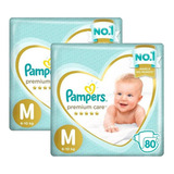Kit Fralda Pampers Premium Care Jumbo Tamanho M 160 Unidades