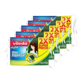 Paquete 5 Fibra Esponja Cocina Limpieza Trastes 2 Pzs Vileda