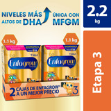 Leche De Crecimiento Enfagrow Etapa 3, 2 Cajas De 1.1 Kg