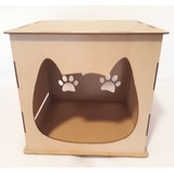 Rascador Y Cama Para Gato Corte Laser Cubo Armable Diy