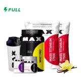 Combo Whey Protein Mass17500 Bcaa Creatina Max Todos Sabores