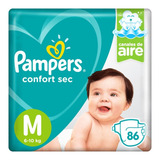 Pañales Pampers Confort Sec Pack Mensual En Todos Los Talles