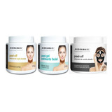 Kit Hidramais Mascaras Argila Dourada+carvao Ativado+gel Esf