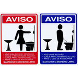 Placa Mantenha O Banheiro Limpo No Mercado Livre Brasil