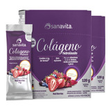 Kit 2 Colágeno Sanavita Verisol Red Berries 30 Sachês Hidr