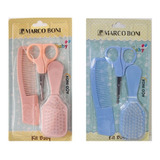 Kit Higiene Bebe Pente Escova E Tesourinha Menina Ou Menino